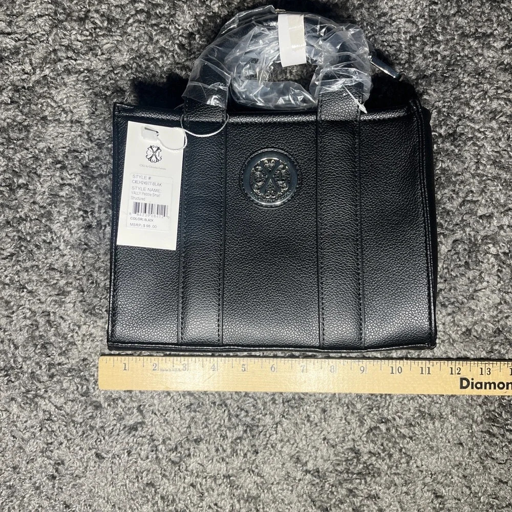 Christian‎ Lacroix CXL Women Vally Pebble Small Structured Handbag Black NWT $98